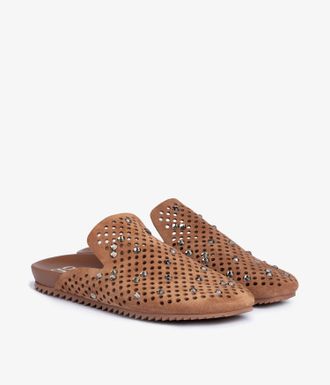 Pedro Garcia Slide clog suede brown | Braidy | Fall-winter 26 |