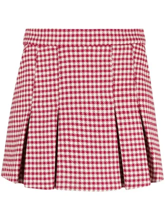 Red Valentino gingham dart-detailing shorts - women - Cotton/Acrylic/Polyamide/Polyester/Acetate/Viscose/Wool - 40