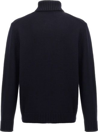 Zanone Turtleneck Wool Sweater - Navy