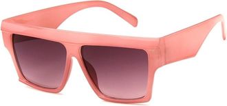 Generic Trendy Square Large Frame Men And Women Commuting Sunglasses Outdoor Sports Vacation Sun Glasses(Pink)