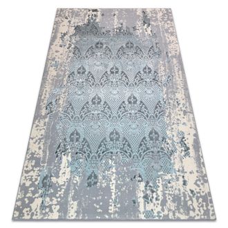 RugsX Rugsx - Alfombra Core W3824 Ornamento Vintage - Estructural, Dos Niveles De Vell&oacute;n, Azul Claro / Crema / Gris Blue 120x170 Cm