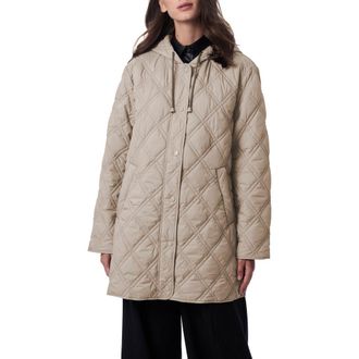 Bernardo Hooded Quilted Liner Jacket in Light Beige at Nordstrom Rack, Size Xx-Large