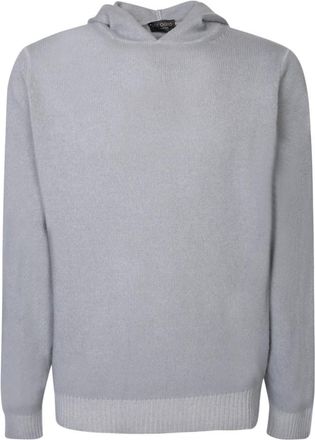 Dell'Oglio Ho 3Ml Wc 7Rv N900 Hood Pullover - Heren - Hoodies - Blauw - 2XL - Wol - Hoodies & sweatvesten