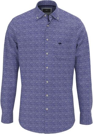 Fynch-Hatton 100% Cotton Shirt with Minimal Print, navy, M
