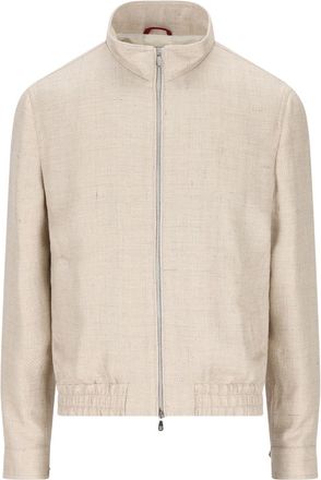 Brunello Cucinelli Giacca Blouson in Misto Seta Brunello Cucinelli