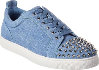 Christian Louboutin Louis Junior Spikes Canvas & Leather Sneaker