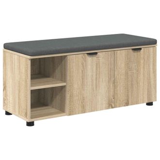 vidaXL Panca Per Ingresso Con Cuscino Rovere Sonoma 100 X 38 X 46 Cm Vidaxl