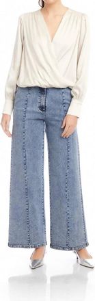 Fifteen Twenty Ines Drape Front Top In Off White