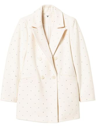 Twin-Set Jas verfraaid met stras - Beige