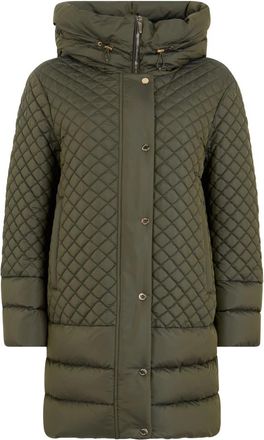 Moorer Leonie Padded Jacket - Dames - Dons jassen - Groen - XS - Leer - Jassen