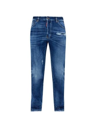 Dsquared2 Blue Straight High Rise Jeans