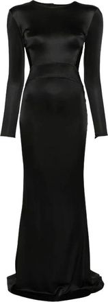 Co 4085Sjdw Gown - Dames - Avondkleed - Zwart - XS - Satijn - Kleedjes