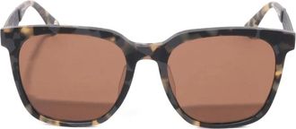 A Bathing Ape Occhiali da sole squadrati con motivo inciso - Marrone