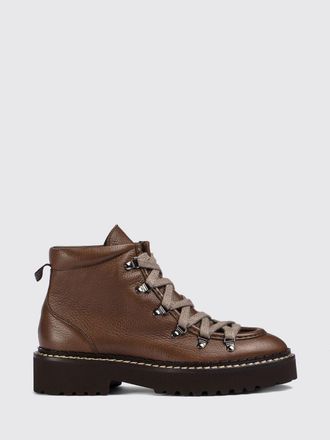 Doucal's Lace-Up Deerskin Combat Boots with Lug Sole