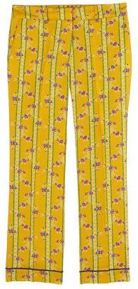 Paul & Joe yellow floral print cropped pants Size XS