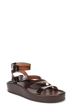 Naturalizer So Sweet Platform Ankle Strap Sandal in Chocolate Bar Brown at Nordstrom, Size 6.5