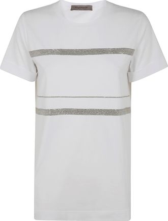 D.exterior D. EXTERIOR Cotton Jersey Chain Drop T-Shirt