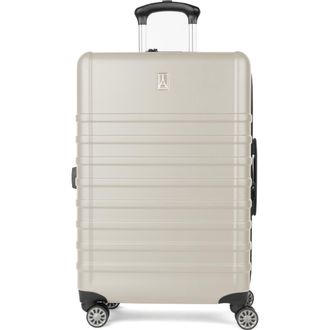 Travelpro Rollmaster Lite 2 24-Inch Expandable Medium Checked Hardside Spinner Luggage in White Matte at Nordstrom Rack