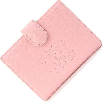 Chanel Pink Grained Calfskin Wallet (Bi-Fold) (Pre-Owned)