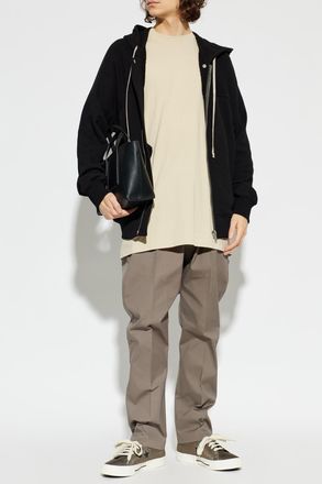 Rick Owens Cotton Hoodie, Mens, Black