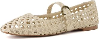 Cushionaire WomenS Hand Woven Dressy Ballet Flat In Wheat Woven