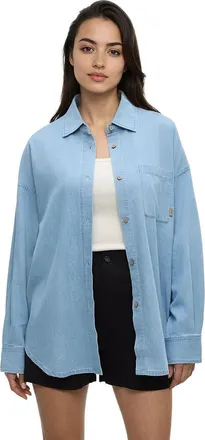 tentree Denim West End Shirt in Light Wash at Nordstrom, Size X-Large