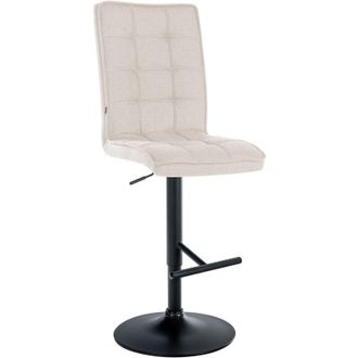 Clp Sgabello da bar Peking in tessuto crema nero