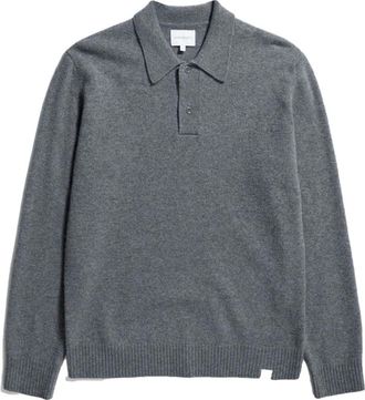 Norse Projects Merino wol polo standaard stijl - Heren - V-hals truien - Grijs - M - Wol - Truien & Vesten
