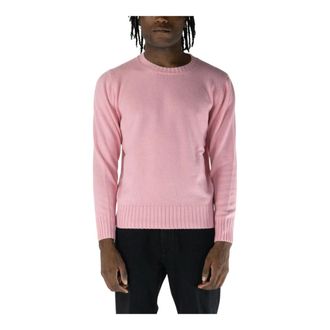 Doppiaa Round-neck Knitwear, male, Pink, XL, Aappio Round-neck Knit