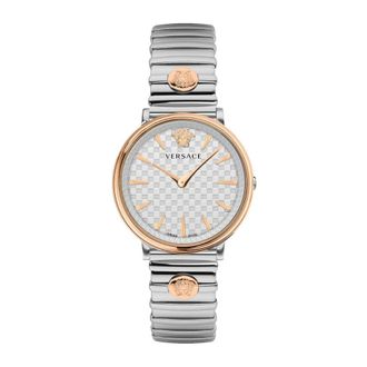 Versace V-Circle 38 MM - Dames - Horloges - Grijs - ONE Size - Accessoires