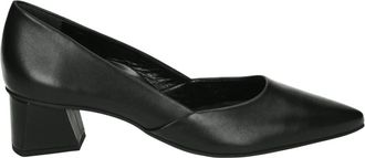 Paul Green Zwarte leren pumps - Dames - Pumps - Zwart - 39 EU - Leer - Schoenen