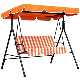OUTSUNNY Columpio de jard&iacute;n 172x110x153 cm naranja