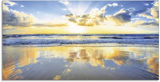 Artland Glasbild »Sonnenaufgang über dem Ozean« Himmel 1 Stk. tlg. in verschiedenen Grössen
