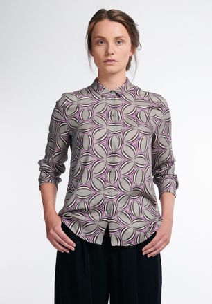 Eterna Hemdbluse ETERNA LOOSE FIT, Damen, Gr. 38, grau, 100% Viskose, normal, Blusen Hemdbluse
