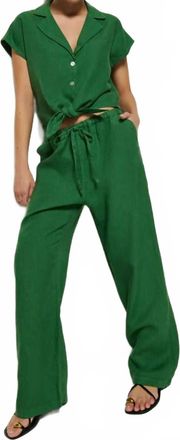 Nation Ltd Lucia Tie Waist Pant In Green