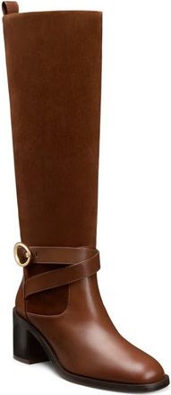 Stuart Weitzman Benni Riding Boot 55 in Deep Coffe/Dark Brown at Nordstrom, Size 10.5