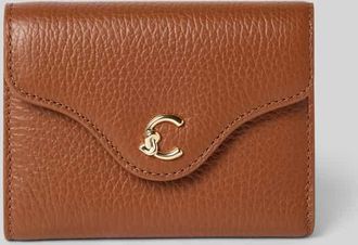 Coccinelle Portemonnaie mit Label-Detail in Cognac, Größe 1