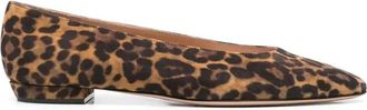 Gianvito Rossi Amelia Ballet Flats - Womens - Calf Leather/Calf Suede/Rubber