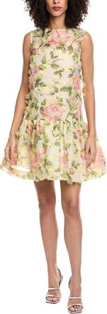 Oscar De La Renta English Rose Fil Coupe Silk-Blend Mini Dress
