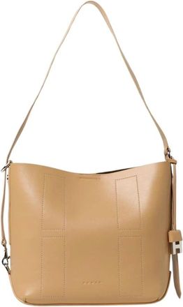 Hogan Shoulder Bags, female, Beige, Size: ONE SIZE Brown Leather Crossbody Bag