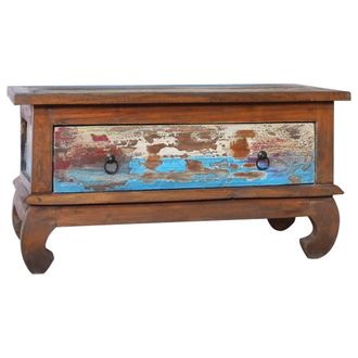 vidaXL Mesa De Centro De Madera De Teca Reciclada 80x50x40 Cm Vidaxl