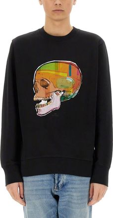 Paul Smith skull Sketch Print Sweatshirt