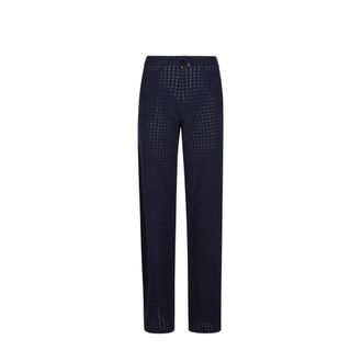 Eleventy Mag24001 Straight Trousers - female - Eleventy - Straight Trousers - Blue - XS - Trousers