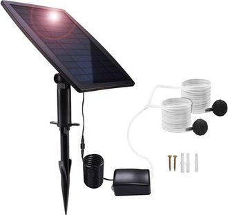 OEM Kit De Bomba De Aire Solar, Panel Solar De 2,5 W, Bomba De Aire, Mangueras Y Piedras De Aireaci&oacute;n Para Estanques De Jard&iacute;n, Piscinas Y Estanques De Pe