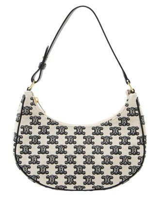 Celine Celine Beige Triomphe Canvas Ava Medium Shoulder Bag (Authentic Pre-Loved)