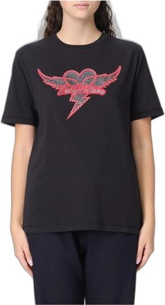 Zadig&Voltaire Edwin Heart Wings T-Shirt - Dames - T-shirts - Zwart - S - Katoen - Tops