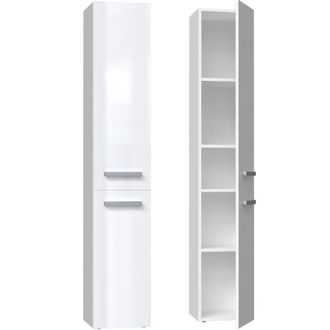 Hucoco Hucoco - Komma - Mueble De Ba&ntilde;o Con 2 Puertas - 31x30x174cm - Columna De Almacenaje Para Ba&ntilde;o