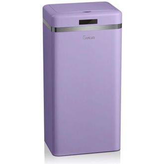 SWAN Swka4500purneu Cubo Basura Cocina Sensor De Apertura Autom&aacute;tica, Met&aacute;lico, Capacidad 45 Litros, Dise&ntilde;o Vintage Morado