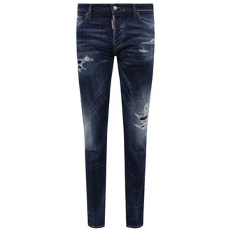 Dsquared2 Mens Slim Jean Faded Worn Wash Blue Jeans Cotton - Size 36 (Waist)