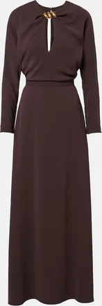 Max Mara Vestido largo de cady adornado